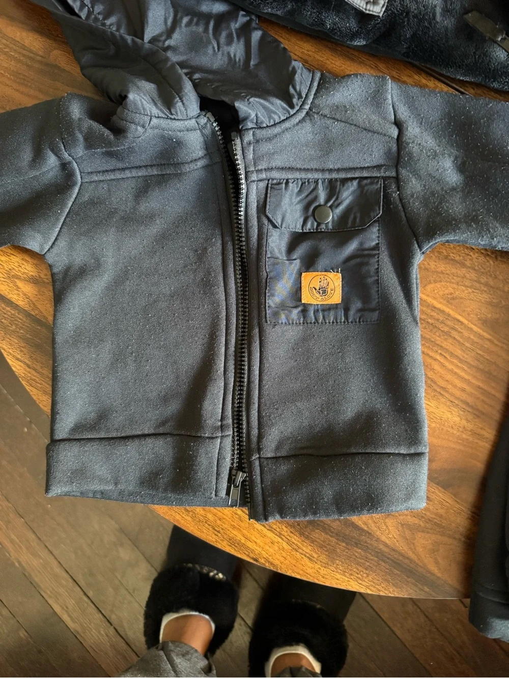 Body Glove Kids 3 piece black winter set with Hooded Puffer Jacket